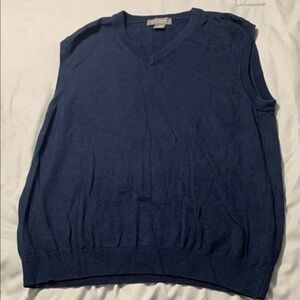 EUC Daniel Cremieux V-Neck Sweater Vest in Deep Blue